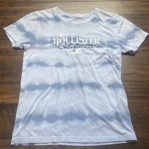 Hollister California T-shirts short sleeve white tie-dye blue dark navy blue